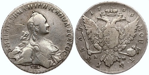 Katharina rubel 1766 - rubel,